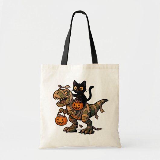 Tote Bag T-Rex - Mignonne Halloween Dino (Devant)