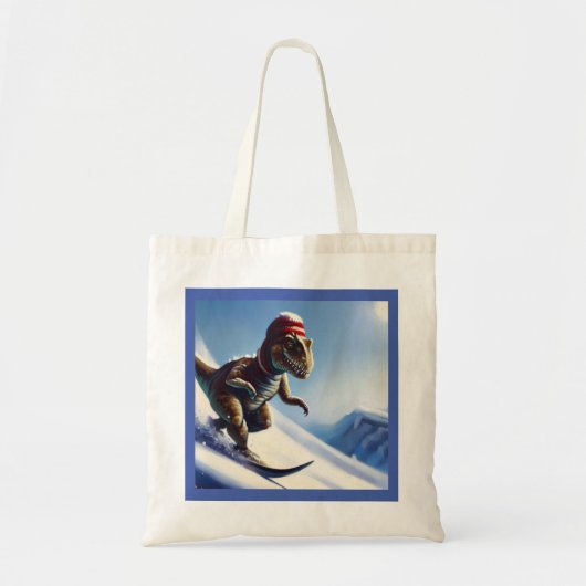 Tote Bag T Rex Snowboard (Devant)