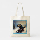 Tote Bag T Rex Snowmobile (Dos)