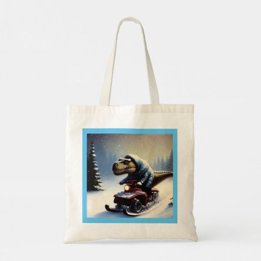 Tote Bag T Rex Snowmobile (Dos)