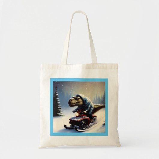 Tote Bag T Rex Snowmobile (Devant)