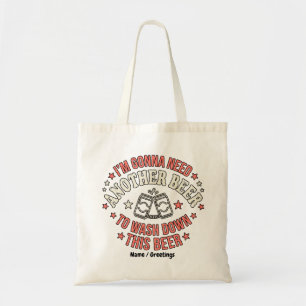 Tote Bag T-shirt de bière amusant du 4 juillet Rétro Une au