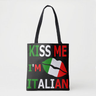 Tote Bag T-Shirt Embrasse-Moi Je Suis Italien