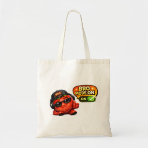 Tote Bag T-shirt « Funny Bro Mode On » Personnage animé m