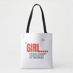 Tote Bag T-shirt Girl Pray Chemise chrétienne basée sur l