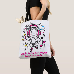 Tote Bag T-shirt graphique musical amusant