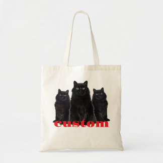 Tote Bag T-Shirt graphique Personnalisé en chats noirs