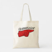 Tote Bag T-Shirt lettering Against the Current red black (Dos)