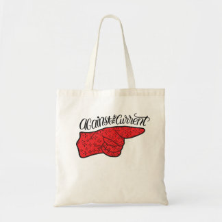 Tote Bag T-Shirt lettering Against the Current red black