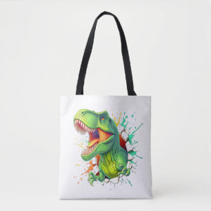Tote Bag T-shirt pour garçons avec dinosaure T-Rex 3D