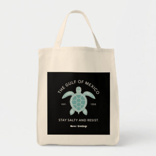 Tote Bag T-shirt vintage Graphic Sea Turtle Golfe du Mexiqu