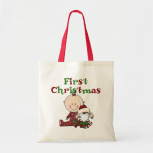 Tote Bag T-shirts Baby and Père Noël Dog