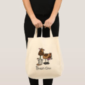 Tote Bag T-shirts Brown et cadeaux de vache (Devant (produit))