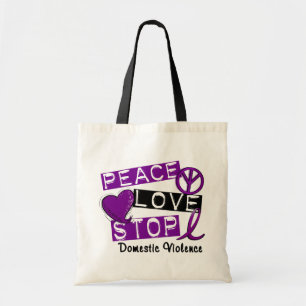 Tote Bag T-shirts de violence familiale d'ARRÊT d'AMOUR de