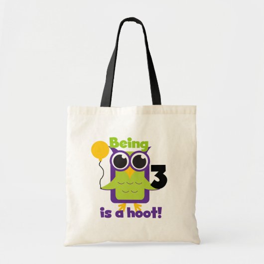 Tote Bag T-shirts et cadeaux d'anniversaire de Hoot Owl 3e (Devant)