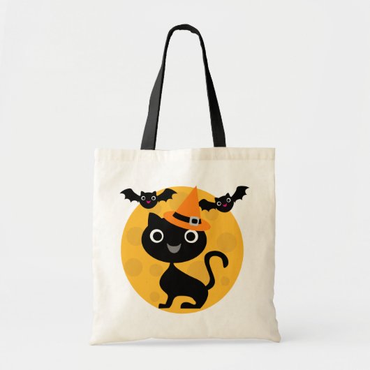 Tote Bag T-shirts et cadeaux de Halloween de chat et de (Devant)