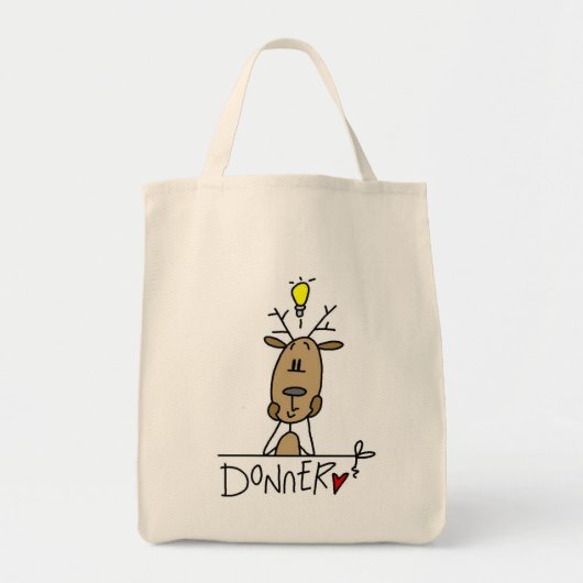 Tote Bag T-shirts et cadeaux de Noël de renne de Donner (Devant)