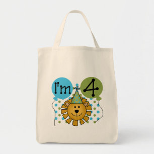 Tote Bag T-shirts et cadeaux Lion 4th Birthday