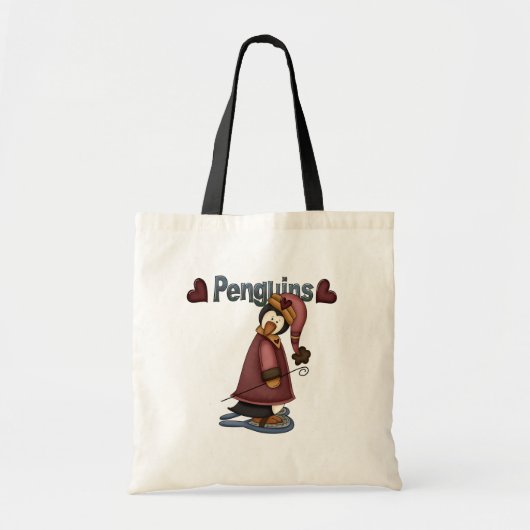 Tote Bag T-shirts et cadeaux Penguin en raquettes (Devant)