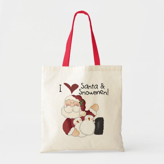 Tote Bag T-shirts et cadeaux père Noël et Snowmen (Devant)