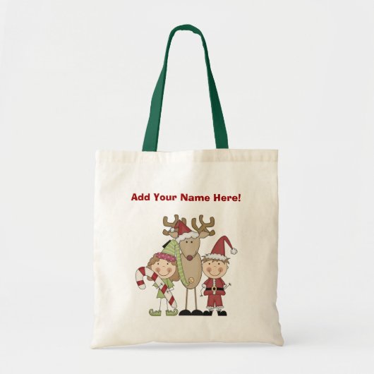 Tote Bag T-shirts et cadeaux Reindeer et Elves (Devant)