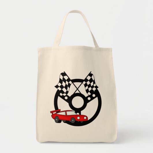 Tote Bag T-shirts et cadeaux rouges de voiture de course (Devant)
