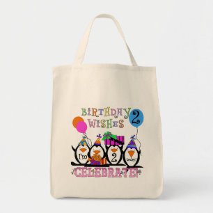Tote Bag T-shirts et cadeaux Silly Penguins 2e anniversaire