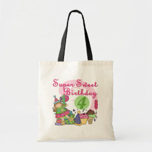 Tote Bag T-shirts et cadeaux Super Sweet 4e anniversaire