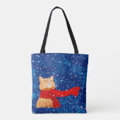 Tote Bag Tabby aime la neige (Dos)