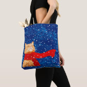 Tote Bag Tabby aime la neige (De près)
