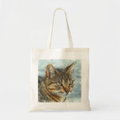 Tote Bag Tabby Cat Étonnant Gros Plan Graphite Portra (Devant)