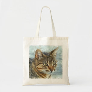 Tote Bag Tabby Cat Étonnant Gros Plan Graphite Portra