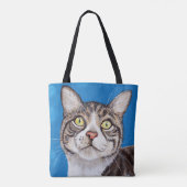 Tote Bag Tabby Cat Peinture (Dos)