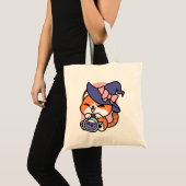 Tote Bag Tabby Witch Brew – Joli Design de Chat d'Halloween (Devant (produit))