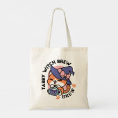 Tote Bag Tabby Witch Brew – Joli Design de Chat Halloween (Dos)