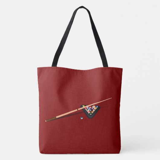 Tote Bag Table de billard Maroon (Dos)