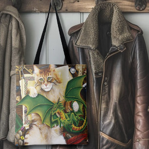 Tote Bag Table Top Jeu Dragon Chat