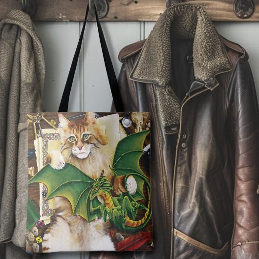 Tote Bag Table Top Jeu Dragon Chat