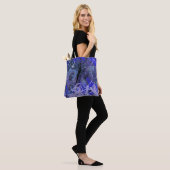 Tote Bag Tableau abstrait bleu (Sur le modèle)