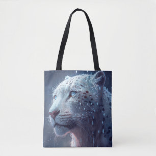Tote Bag Tableau animal léopard de neige Peinture d'art de