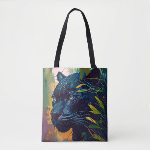 Tote Bag Tableau animal léopard Faune à l'extérieur