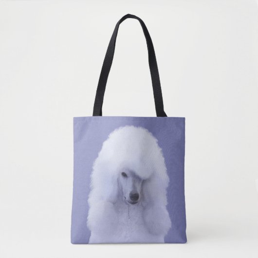 Tote Bag Tableau blanc standard de caniche - Art original d (Devant)