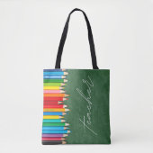 Tote Bag Tableau de bord de l'enseignant mignon personnalis (Devant)
