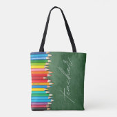 Tote Bag Tableau de bord de l'enseignant mignon personnalis (Dos)
