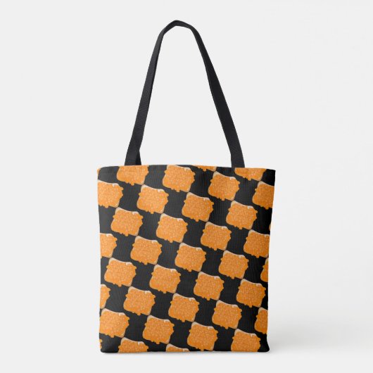 Tote Bag Tableau de contrôle des haricots orange sur toast  (Dos)