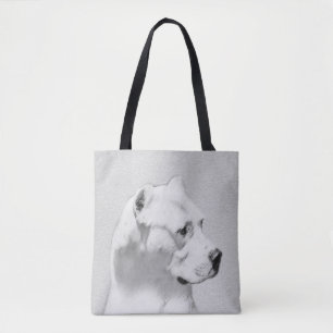 Tote Bag Tableau Dogo Argentino - Art Chien original