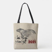 Tote Bag Tableau original OX Nouvel An vietnamien 2021 AoTB (Dos)