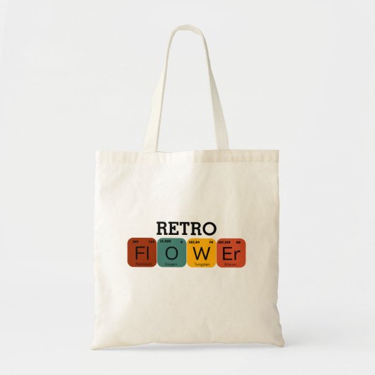 Tote Bag Tableau périodique des fleurs rétro (Devant)