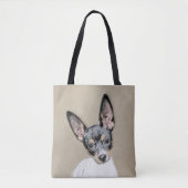 Tote Bag Tableau Rat Terrier - Cute Original Chien Art (Devant)