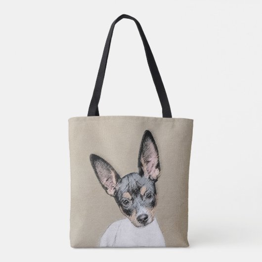 Tote Bag Tableau Rat Terrier - Cute Original Chien Art (Dos)